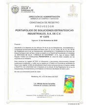 Constancia y registro agua y drenaje de Monterrey
